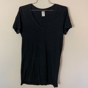 Pink Victoria's Secret | Black V-Neck Tee